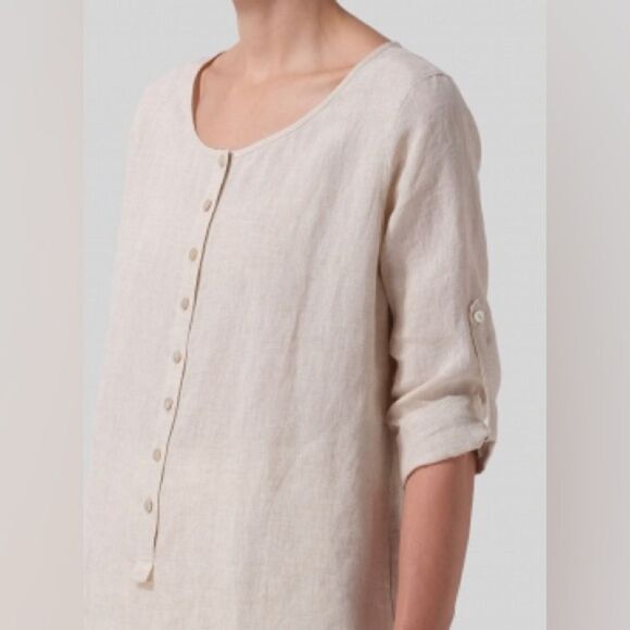 Tahari  Elegant Cream Button-Up Shirt Size 3X - Picture 1 of 10